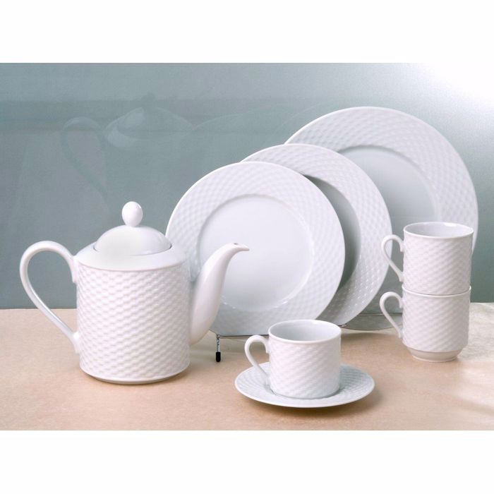 Cryspo Trio Set Pastas 7 Temaxion Lefki Porselani 'POLO WHITE' 3400035